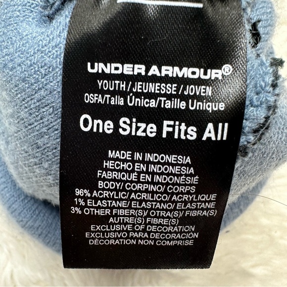 Under Armour Winter Hat Black & Blue Size 3-4 Years - Picture 6 of 10